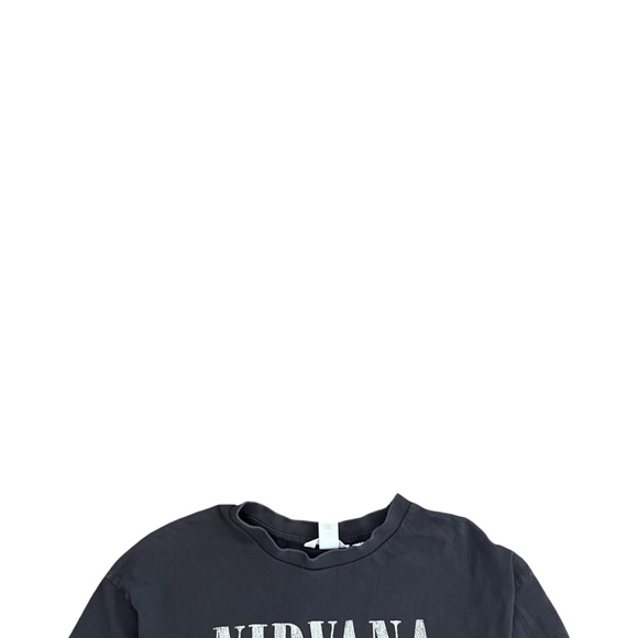 Nirvana Vintage Retro Band Tee Oversized Motif Shirt Extra Small Grey H&M Rare - Picture 5 of 6